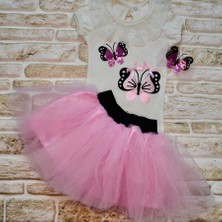 Diji Baby 6-9 9-12 12-18 Ay Ananas Nakışlı Kısa Kollu Sweatli Şortlu 2li Kız-Erkek Bebek Takımı