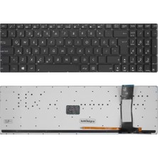 Notespare Asus Uyumlu Rog G56JR-CN187H, G56JR-CN188H Klavye Tr Işıklı Siyah
