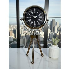 Karahanbey Prime Krom Üç Ayaklı Metal Masa Saati