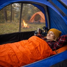 Karahanbey 2 Kişilik Kamp Çadırı Manuel Kurulum Düz Kapılı Dayanıklı Kamp Doğa Çadırı 200 x 15