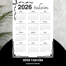 Karahanbey Takvim 2026 A4 300 gr Dijital Baskı Siyah Kurdele