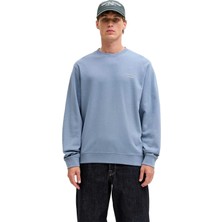 Jack & Jones Jjearchıve Graphıc Sweat Mavi Erkek Sweatshirt