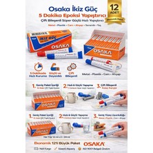 Karahanbey Osaka Ikiz Güç 5 Dakika Epoksi Yapıştırıcı Çift Bileşenli Güçlü Hızlı Yapıştırıcı 12ADET