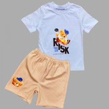 Diji Baby 1-2-3 Yaş Payetli Mickey Nakışlı  Kısa Kollu Brode Etekli 2li Kız Bebek Takımı