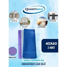 Karahanbey Sihirli Cam Bezi 40X60 cm 3'lü Paket Mikrofiber Iz Bırakmayan Temizlik Bezi
