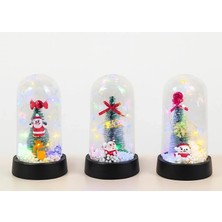 Karahanbey Yılbaşı Temalı Işıklı Dekoratif Cam Fanus