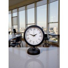 Karahanbey Siyah Roma Rakamlı 25 x 20 cm Metal Masa Saati