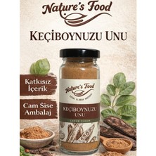 Nature's Food Keçiboynuzu Unu 150g Cam Şişe | Katkısız Doğal | Kakaoya Alternatif | Lif Kaynağı