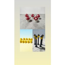 3D Tasarım Teraryum Malz. Ördek, Mantar , Lamba  (12ADET)