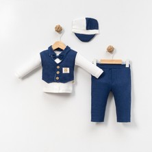 Diji Baby 9-12-18-24 Ay Hello Gözlüklü Ayıcık Baskılı Şortlu Kısa Kollu Tişört 2li Erkek Bebek Takımı