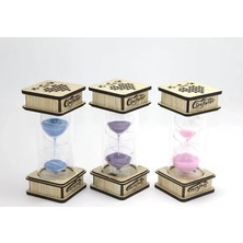 Karahanbey Ahşap Ledli Kumsaati - 17X8 cm Işıklı Dekoratif Zaman Ölçer Gece Lambası