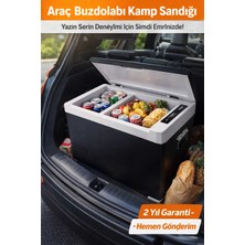 Feer Teknoloji 50L Taşınabilir Kompresörlü Araç Buzdolabı – Çift Bölmeli, Uygulama Kontrollü Outdoor Dondurucu 12-220 Volt Dönüştürücü hediye.