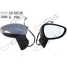 GVA Dış Dikiz Aynası Sağ Fıesta 2012-2017 Elektrikli Isıtmalı Sinyalli Astarlı Asferik 6 Fiş