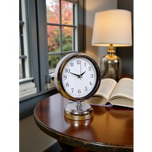 Karahanbey Silver Aura 25 x 20 cm Metal Zarif Masa Saati