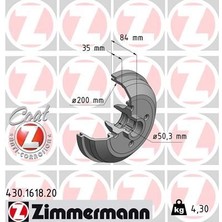 Zimmermann Arka Fren Kampanası Corsa A 1983-1992 -Corsa B-Tıgra A 1993-2002 Abs Siz 418117 90007526 (2 Adet)