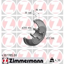 Zimmermann Arka Fren Kampana Corsa C 2001-2011 Abs Siz 9196287 418000 9004416 24401369 (2 Adet)