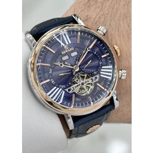 Reward Orijinal Fonksiyonlu Lacivert Deri Kordon Su Geçirmez Erkek Kol Saati ILK.7656