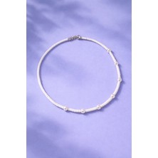 Crystal Atelier Beyaz Kum Boncuk Incili Kolye
