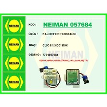Bescher Kalorıfer Rezıstansı Clıo 2 1.5 Dcı K9K 7701057684