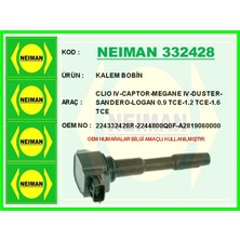 Bescher Kalem Bobin Clıo 4-Captor-Megane 4-Duster-Sandero-Logan 0.9 Tce-1.2 Tce-1.6 Tce 224332428R