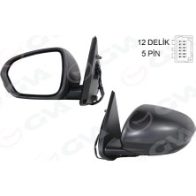 GVA DIŞ DİKİZ AYNASI SOL ELEKTRİKLİ ISITMALI DACIA DUSTER 2017-2010 12H5P VM-6805EHL 963023958R