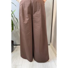 Clande Bol Paça Palazzo Pantolon Kahve 2601-1013