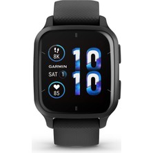 Garmin Venu® Sq 2 - Music Edition, Gps, All-Day Health Watch, Long-Lasting Battery Life, Amoled Ekran, Slate And Black Black
