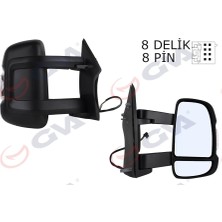 GVA Dış Dikiz Aynası Sağ Ducato-Boxer-Jumper 2006 Elektrikli Isıtmalı Sinyalli Uzun Kol Konveks 8 Fiş