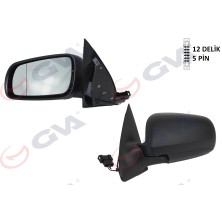 GVA DIŞ DİKİZ AYNASI SOL FABIA 1998 ELEKTRİKLİ ISITMALI ASFERİK 5 FİŞ VM-604EHAL 6Y1857501BL