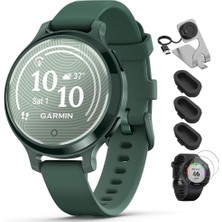 Garmin 010-02891-02 Lily 2 Active Jasper Green ile Jasper Green Silikon Toz Kapak 3 Pack ve Ekran Koruyucu 2 Pack