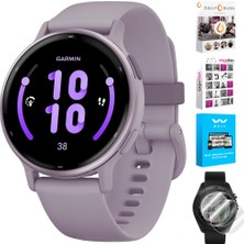 Garmin 010-02862-13AKTIF 5 Fitness, Orchid | Resmi Abd Ortak Modeli | Deco Essentials 2pack Ekran Koruyucu ve Tech Smart Usa Fitness & Wellness Suite