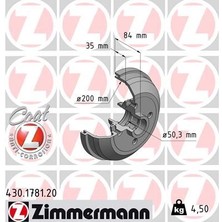Zimmermann Arka Fren Kampanası Corsa A 1983-1992 -Corsa B-Tıgra A 1993-2002 Abs Li 90509107 418025 (2 Adet)