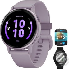 Garmin 010-02862-13AKTIF 5 Fitness, Orchid Sche ile Deco Essentials 2pack Ekran Koruyucu ve 2 Yr Cps Geliştirilmiş Koruma Paketi