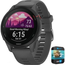 Garmin 010-02641-00 Forerunner 255 Gps Slate Gray | Resmi Abd Ortak Modeli | Sche With 2 Yr Cps Geliştirilmiş Koruma Paketi