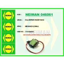Bescher Kalorifer Rezistansı Megane Klimalı 7701046061