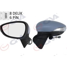 GVA DIŞ DİKİZ AYNASI SOL FIESTA 2008 ELEKTRİKLİ ISITMALI SİNYALLİ ASTARLI ASFERİK 6 FİŞ VM-6313EHPAL