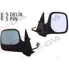 GVA DIŞ DİKİZ AYNASI SAĞ BERLINGO-PARTNER 1997 ELEKTRİKLİ ISITMALI ASTARLI KONVEKS 5 FİŞ VM-118EHPR