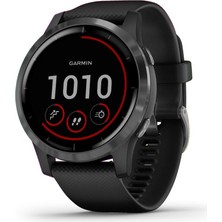 Garmin Vivo 4 Gps Slate Paslanmaz Çelik Bezel With Black Case And Silikon Band