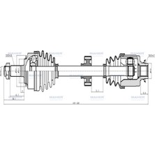 Maher AKS KOMPLE ÖN CRV 2002-2007 / SAĞ 2.0 A-T 618MM 44305 SCA G00