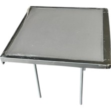 Moemi 60×60 cm Gri Katlanabilir Masa Çok Amaçlı–balkon, Bahçe,kamp & Piknik Masası– Hafif Taşınabilir