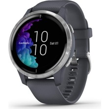 Garmin Venu, With Bright Touchscreen, Özellikler Müzik, Body Energy Watch, Animation Workouts, Pulse Ox Sensörs And More, Granite Blue ve Silver