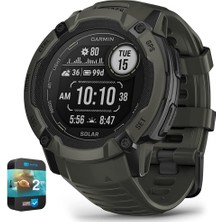 Garmin 010-02805-15 Instinct 2x Solar Rugged Gps Moss Sche With 2 Yr Cps