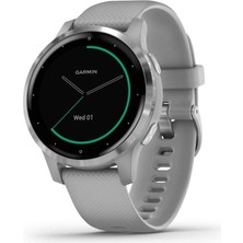 Garmin Vivo 4s, Smaller-Sized Gps, Özellikler Müzik, Body Energy Watch, Animation Workouts, Pulse Ox Sensörler ve Daha Fazlası, Gray Band ile Gümüş