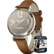 Garmin 010-02208-02 Lily 2 Classic Cream Gold With Tan Deri Band Sche With 2 Yr Cps Geliştirilmiş Koruma Paketi