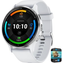 Garmin 010-N2784-00 Venu 3 Sağlık Fitness Gps Silver Bezel/whitestone Band (45MM) Sche ile 2 Yr Cps Geliştirilmiş Koruma Paketi