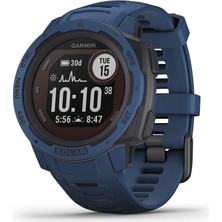Garmin Instinct Solar, Solar-Powered Rugged Outdoor, Built-In Sports Apps And Health Watch, Dark Blue