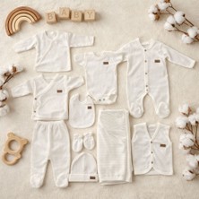 Heianmono 10' Lu Yenidoğan Hastane Çıkışı Bebek Seti (%100 Pamuk)