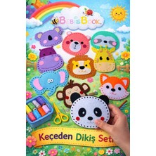 Bebisbook Keçe Dikiş Seti | Montessori Dikiş Oyuncağı | 10 Figürlü Eğitici El Becerisi Seti