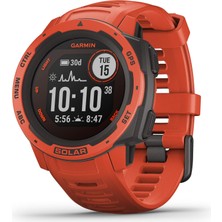 Garmin Instinct Solar, Solar-Powered Rugged Outdoor, Built-In Sports Apps And Health Watch, Flame Red Apps And Health Watch,