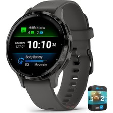 Garmin 010-N2785-00 Venu 3s Health Fitness Gps Slate Bezel/black Band (41MM) Sche ile 2 Yr Cps Geliştirilmiş Koruma Paketi